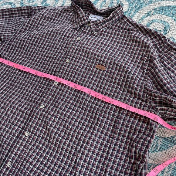 Carhartt Men's Tall Plaid Short Sleeve Button-Down Shirt - Size 2XL - Picture 4 of 7